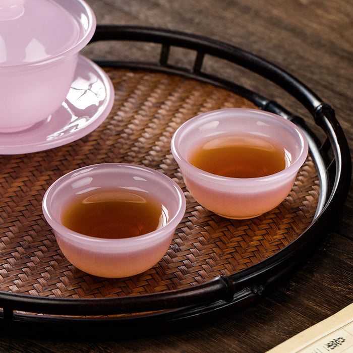 De Hua "Pink Jade" Jingdezhen Porcelain Tea Set