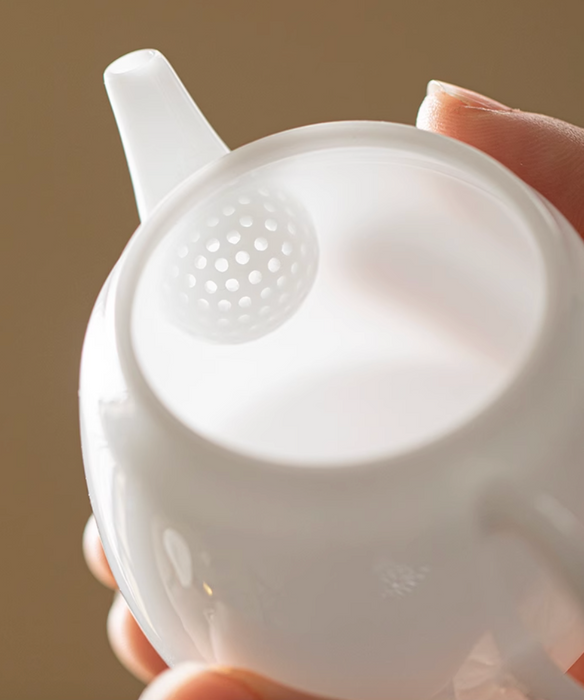 Ice Jade Porcelain "De Zhong" Teapot | Yunnan Sourcing Tea Shop