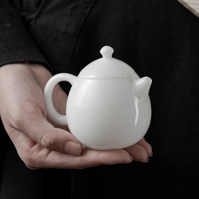 Ice Jade Porcelain "Dragon Egg" Teapot | Yunnan Sourcing Tea Shop