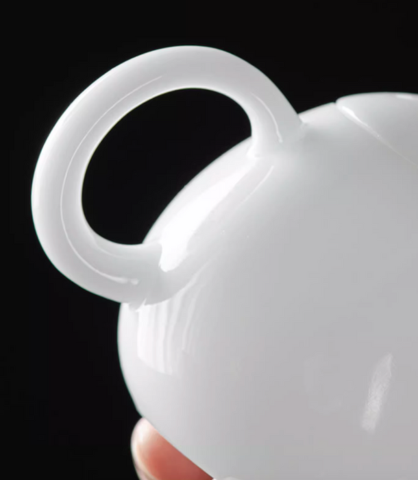 Ice Jade Porcelain "Dragon Egg" Teapot | Yunnan Sourcing Tea Shop