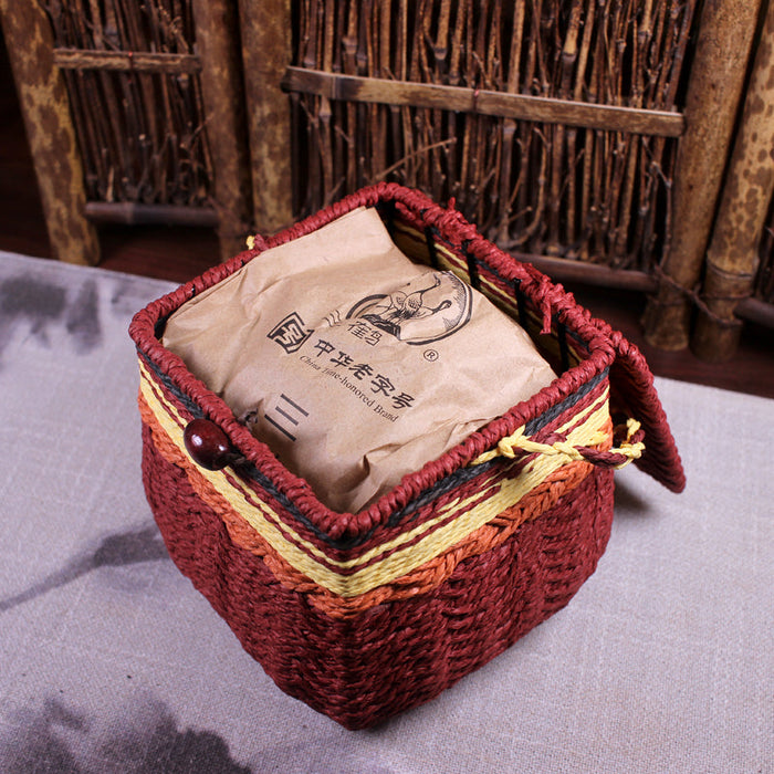 Three Cranes "2503" Premium Liu Bao Tea in Basket