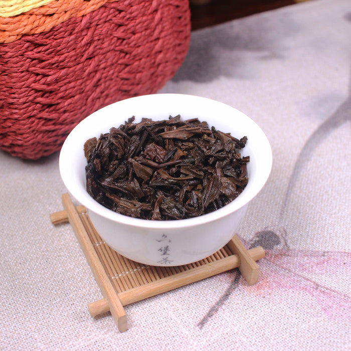 Three Cranes "2503" Premium Liu Bao Tea in Basket