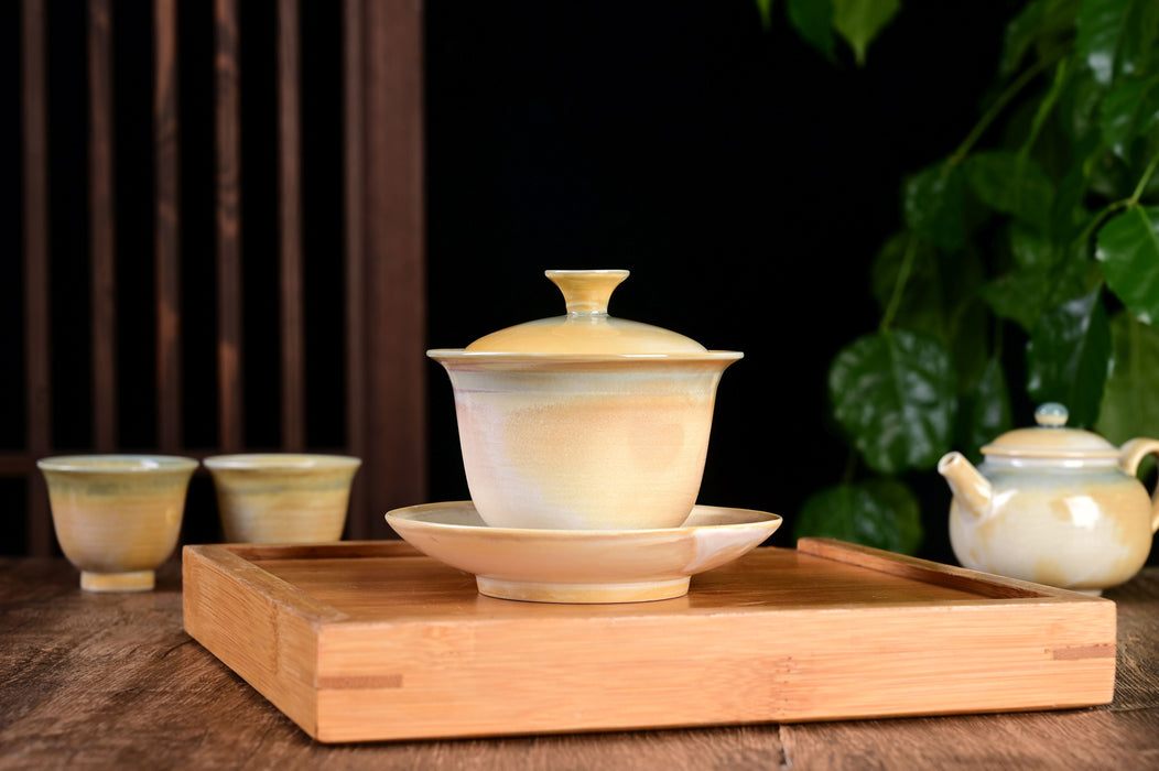 Morning Luminescence Wood-Fired Glaze Tea Set | Yunnan Sourcing Tea Shop
