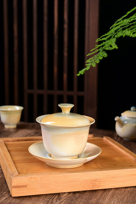 Morning Luminescence Wood-Fired Glaze Tea Set | Yunnan Sourcing Tea Shop