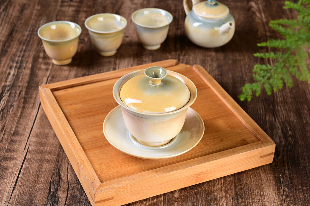 Morning Luminescence Wood-Fired Glaze Tea Set | Yunnan Sourcing Tea Shop