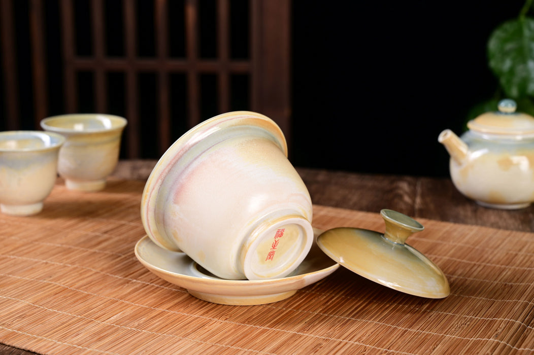 Morning Luminescence Wood-Fired Glaze Tea Set | Yunnan Sourcing Tea Shop