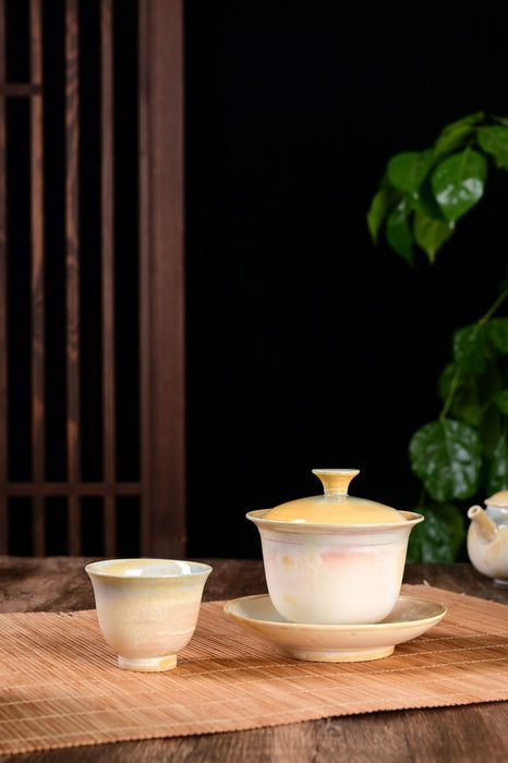 Morning Luminescence Wood-Fired Glaze Tea Set | Yunnan Sourcing Tea Shop