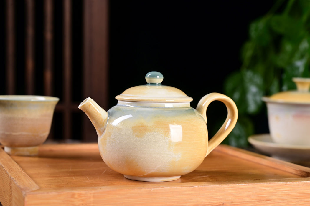 Morning Luminescence Wood-Fired Glaze Tea Set | Yunnan Sourcing Tea Shop