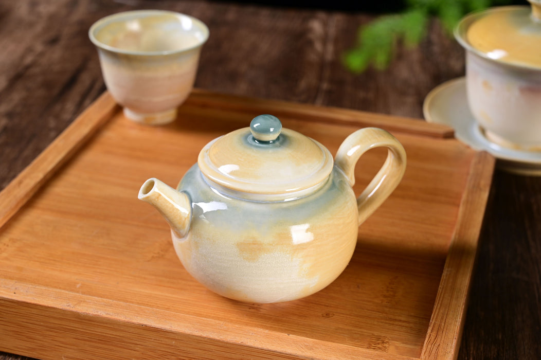 Morning Luminescence Wood-Fired Glaze Tea Set | Yunnan Sourcing Tea Shop