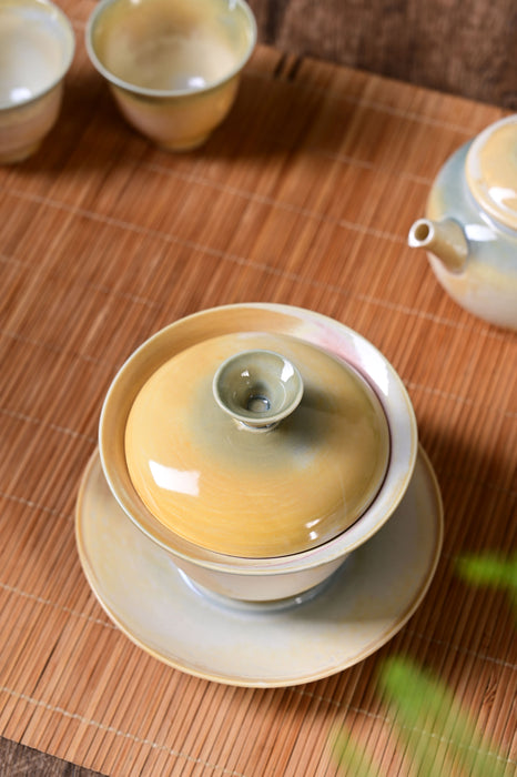 Morning Luminescence Wood-Fired Glaze Tea Set | Yunnan Sourcing Tea Shop