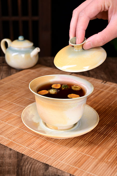 Morning Luminescence Wood-Fired Glaze Tea Set | Yunnan Sourcing Tea Shop