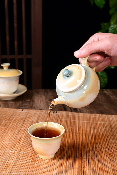 Morning Luminescence Wood-Fired Glaze Tea Set | Yunnan Sourcing Tea Shop