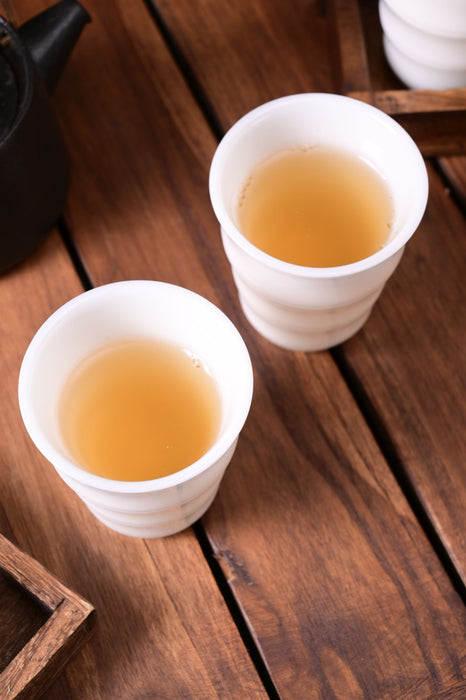 Ice Jade Porcelain Tall Fluted Cup for Gong Fu Cha | Yunnan Sourcing Tea Shop