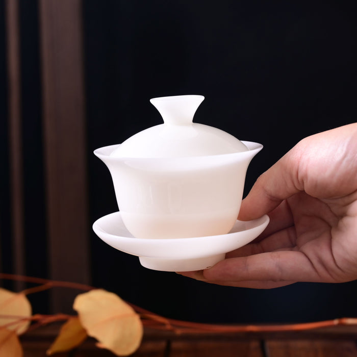 Ice Jade Porcelain Small Gaiwan for Gong Fu Cha | Yunnan Sourcing Tea Shop