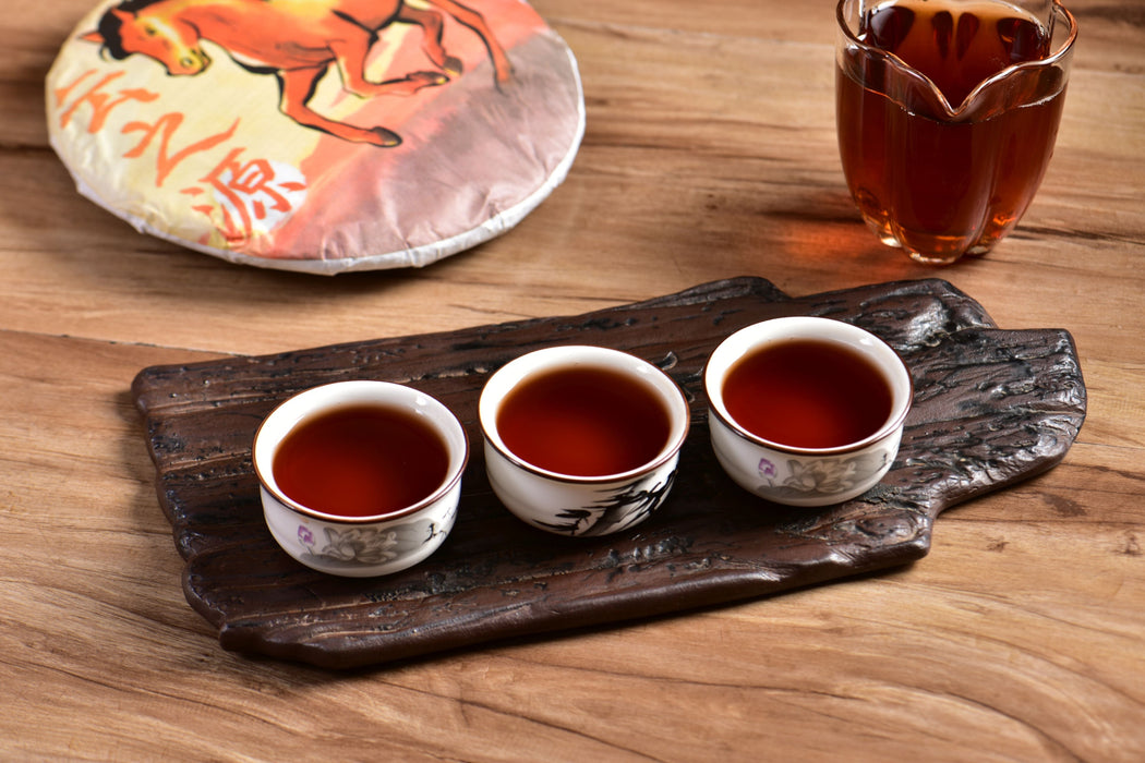 2026 Yunnan Sourcing "Sunset" Ripe Pu-erh Tea Cake | Yunnan Sourcing Tea Shop