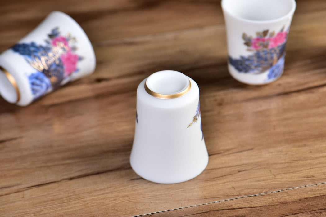 Mutton Fat Ice Jade "Peacock Pageantry" Tea Cup | Yunnan Sourcing Tea Shop