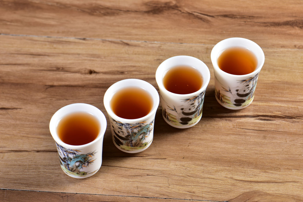 Mutton Fat Ice Jade "Playful Panda" Tea Cup | Yunnan Sourcing Tea Shop