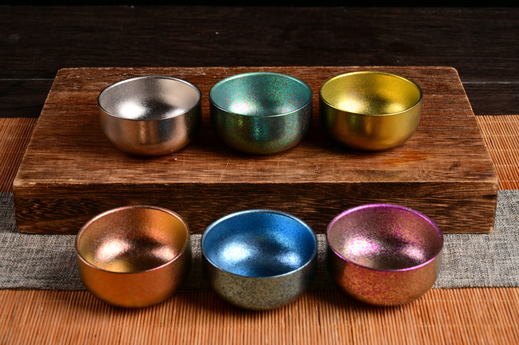 Rainbow Morning Titanium Tea Cups