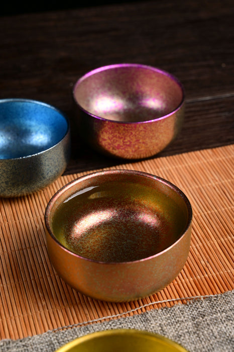 Rainbow Morning Titanium Tea Cups