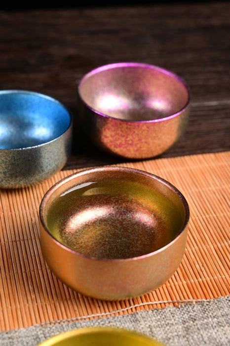 Rainbow Morning Titanium Tea Cups