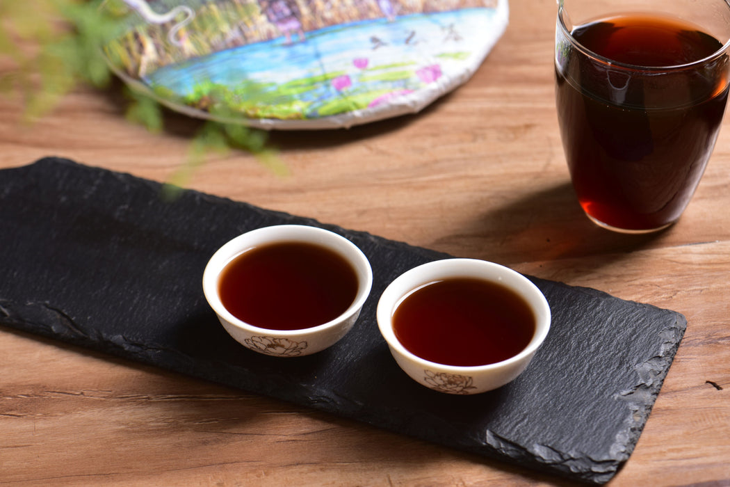 2025 Yunnan Sourcing "Lotus River Dream" Ripe Pu-erh Tea Cake | Yunnan Sourcing Tea Shop