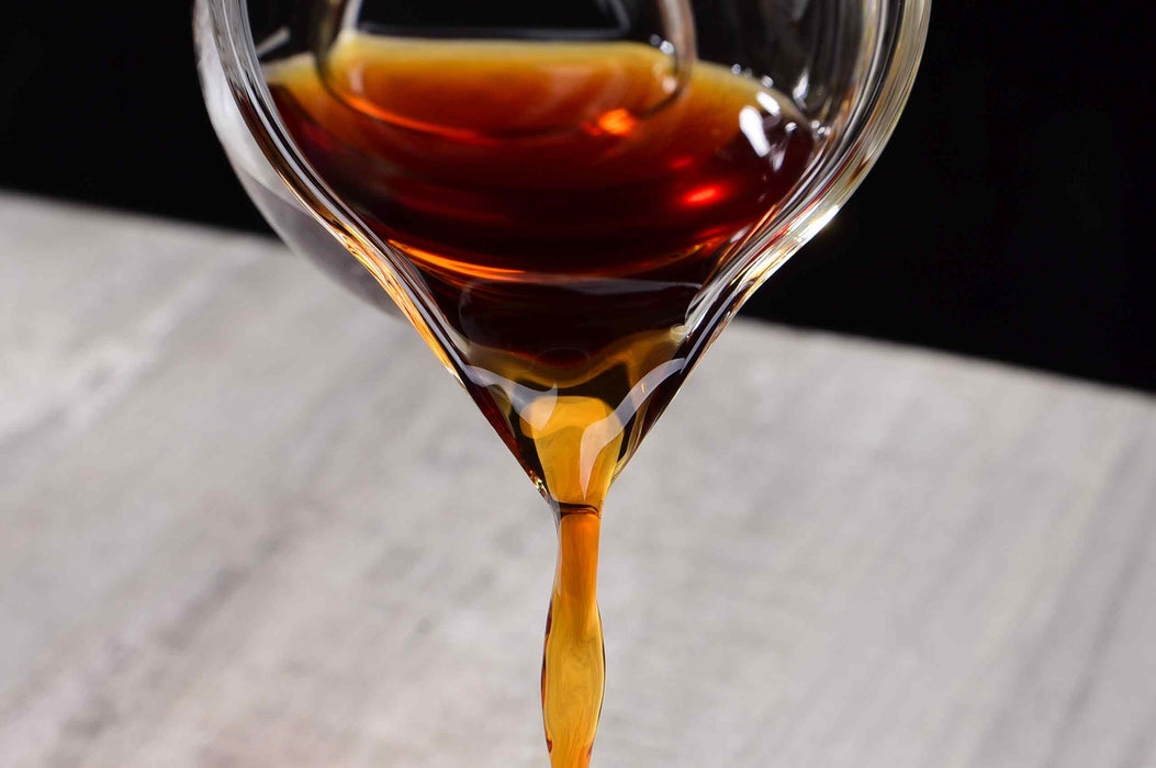 Bamboo Motif Glass Cha Hai with Wooden Handle | Yunnan Sourcing Tea Shop