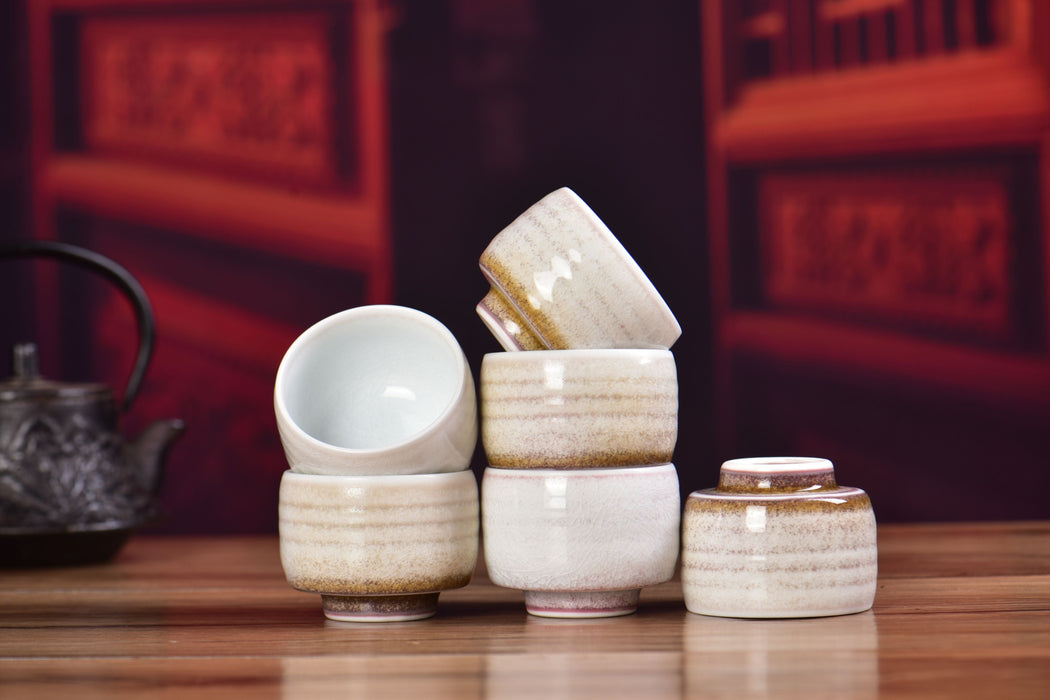 Rustic Horizon Glazed Tea Cups | Yunnan Sourcing Tea Shop