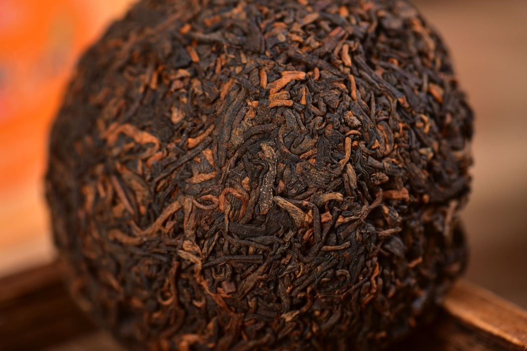 2011 Lao Man'e Brand "Golden Tuo" Certified Organic Ripe Pu-erh Tea | Yunnan Sourcing Tea Shop