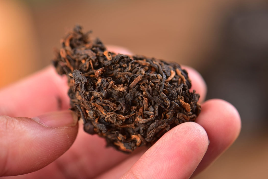 2011 Lao Man'e Brand "Golden Tuo" Certified Organic Ripe Pu-erh Tea | Yunnan Sourcing Tea Shop
