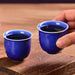 Midnight Glaze Cobalt Blue Porcelain Tea Cups | Yunnan Sourcing Tea Shop