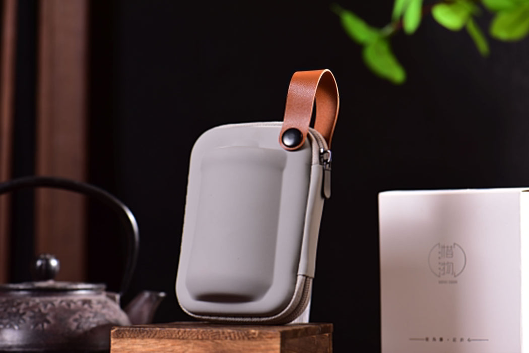 Powder Glaze White Ceramic Tea Brewer with Cups | Yunnan Sourcing Tea Shop