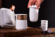 Powder Glaze White Ceramic Tea Brewer with Cups | Yunnan Sourcing Tea Shop