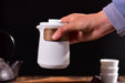 Powder Glaze White Ceramic Tea Brewer with Cups | Yunnan Sourcing Tea Shop