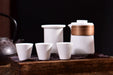 Powder Glaze White Ceramic Tea Brewer with Cups | Yunnan Sourcing Tea Shop