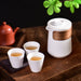 Powder Glaze White Ceramic Tea Brewer with Cups | Yunnan Sourcing Tea Shop