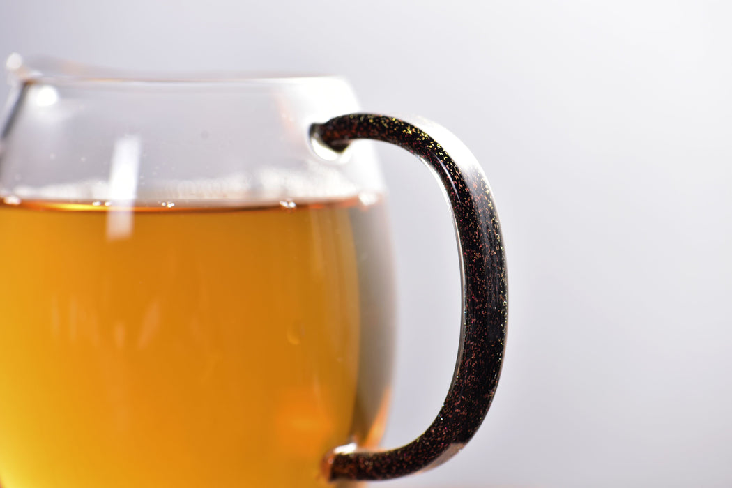 Amber Stardust Glass Cha Hai for Gong Fu Cha