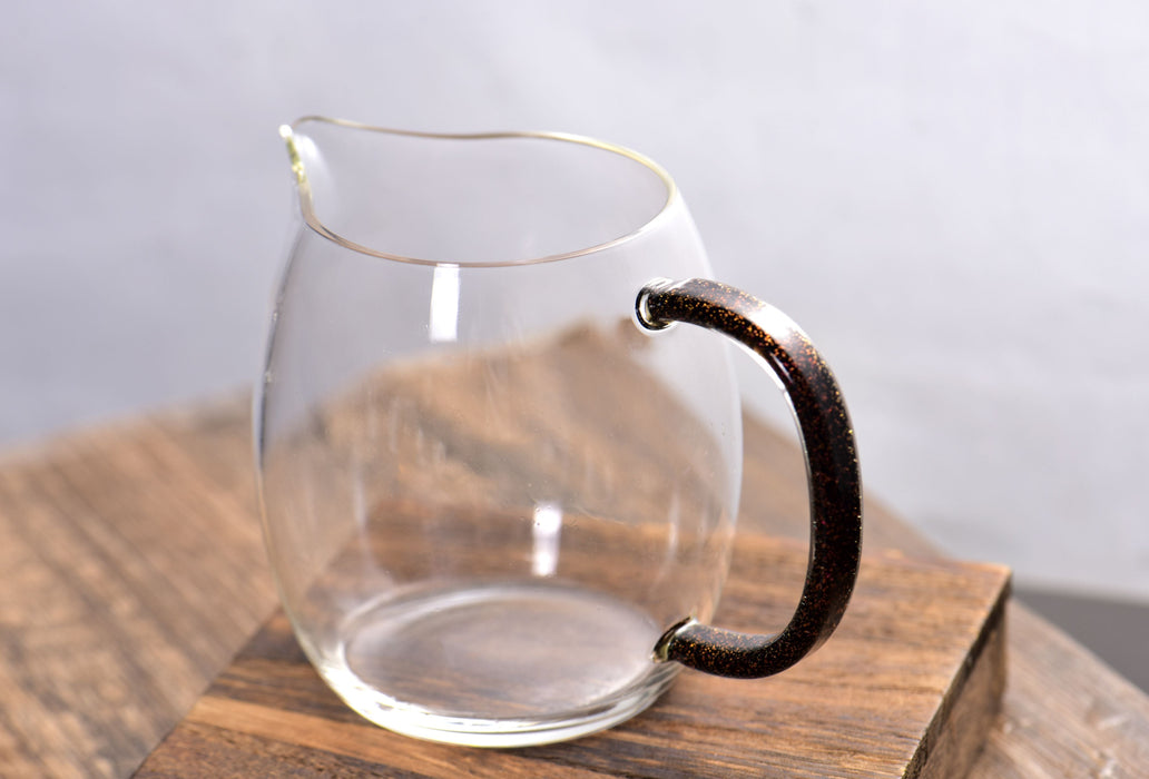 Amber Stardust Glass Cha Hai for Gong Fu Cha