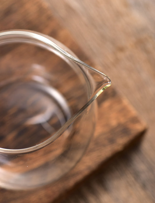 Amber Stardust Glass Cha Hai for Gong Fu Cha