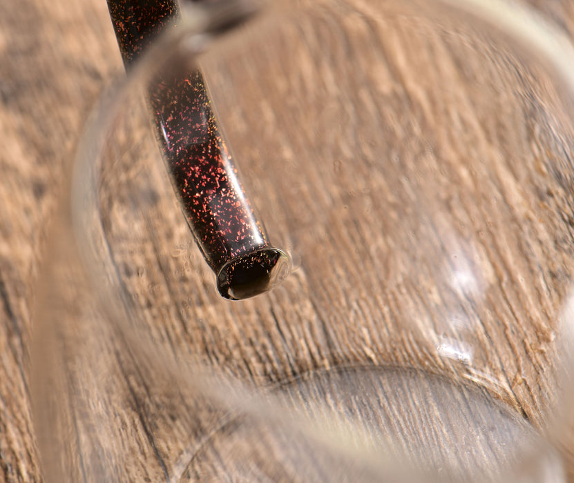 Amber Stardust Glass Cha Hai for Gong Fu Cha