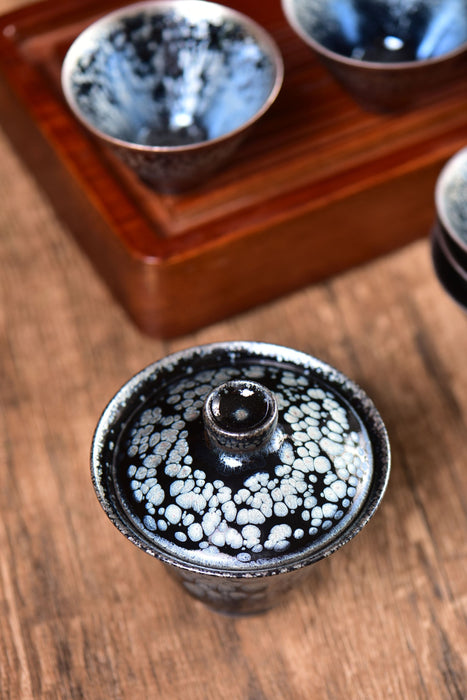 Midnight Constellation Jianzhan Gaiwan and Cups | Yunnan Sourcing Tea Shop
