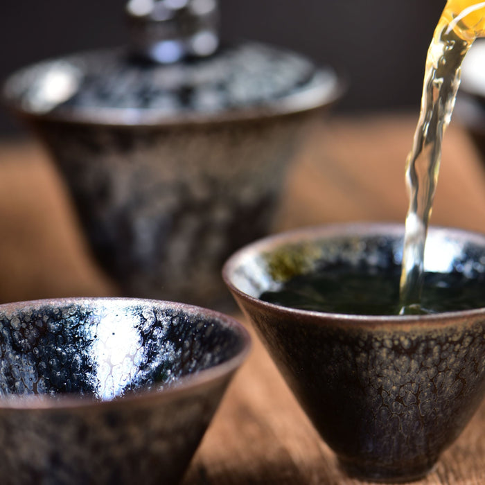 Midnight Constellation Jianzhan Gaiwan and Cups | Yunnan Sourcing Tea Shop