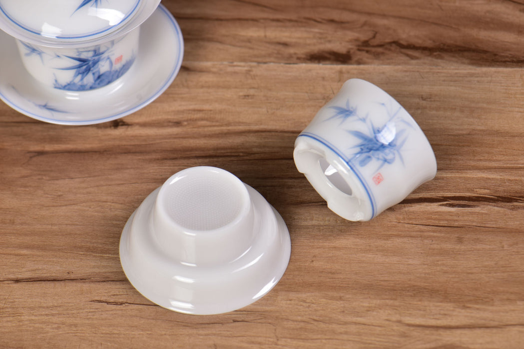 Ice Jade Porcelain “Bamboo Serenity” Tea Set | Yunnan Sourcing Tea Shop