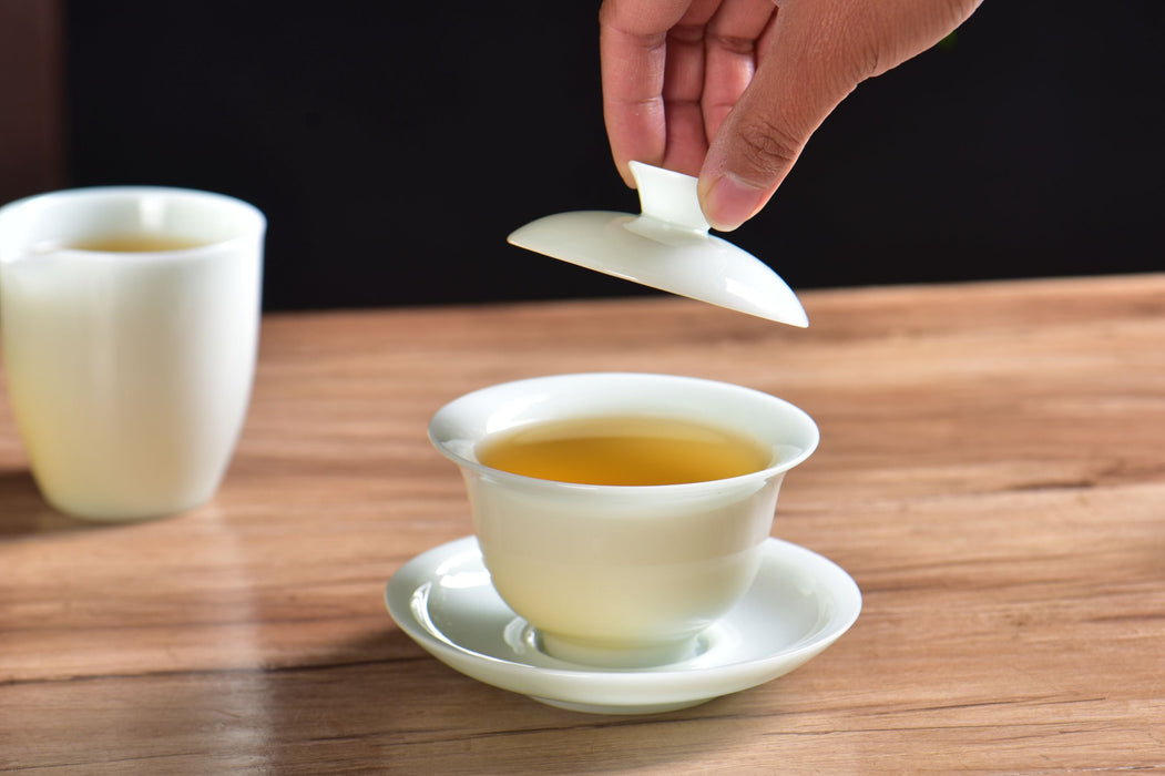 Pale Celadon Ice Jade Porcelain Gongfu Tea Set | Yunnan Sourcing Tea Shop