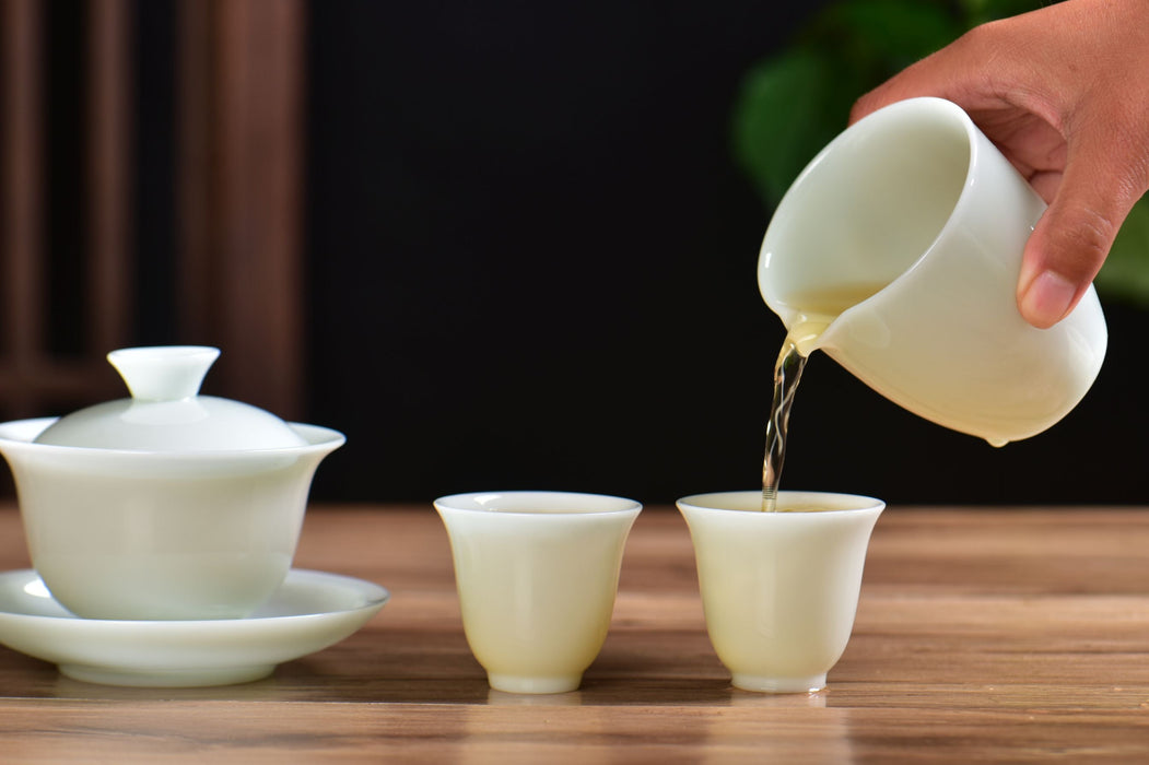 Pale Celadon Ice Jade Porcelain Gongfu Tea Set | Yunnan Sourcing Tea Shop