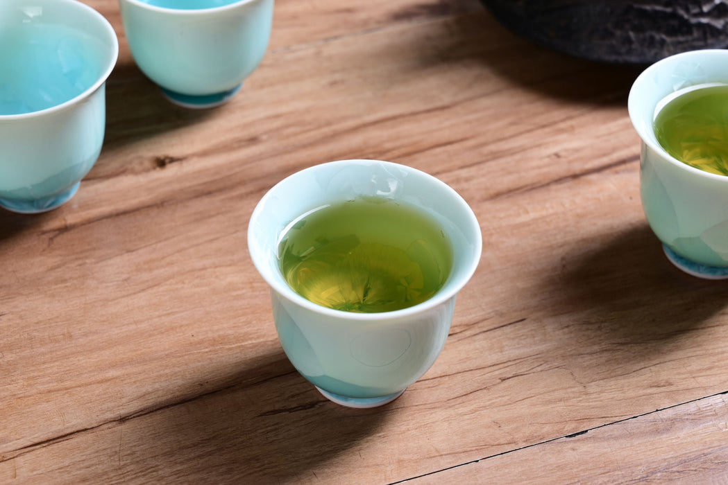 Ice-Blue Snowflake Crystalline Glazed Porcelain Tea Cup | Yunnan Sourcing Tea Shop