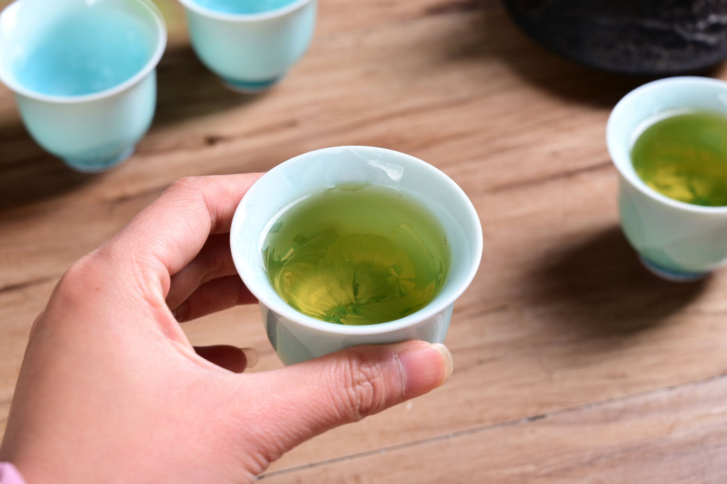 Ice-Blue Snowflake Crystalline Glazed Porcelain Tea Cup | Yunnan Sourcing Tea Shop