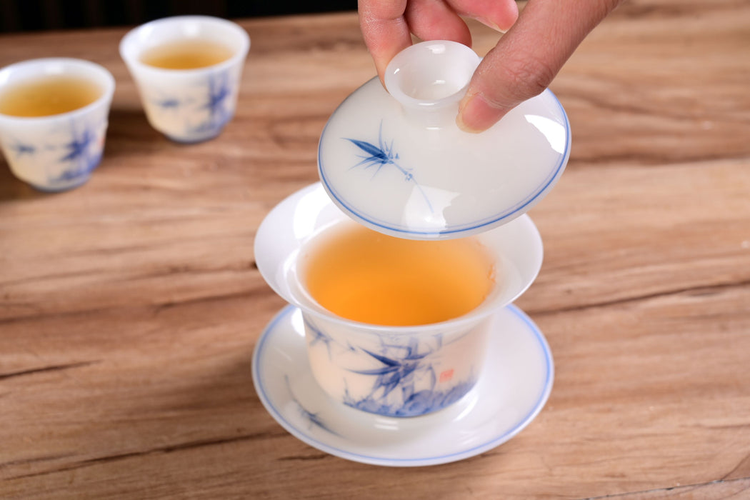 Ice Jade Porcelain “Bamboo Serenity” Tea Set | Yunnan Sourcing Tea Shop