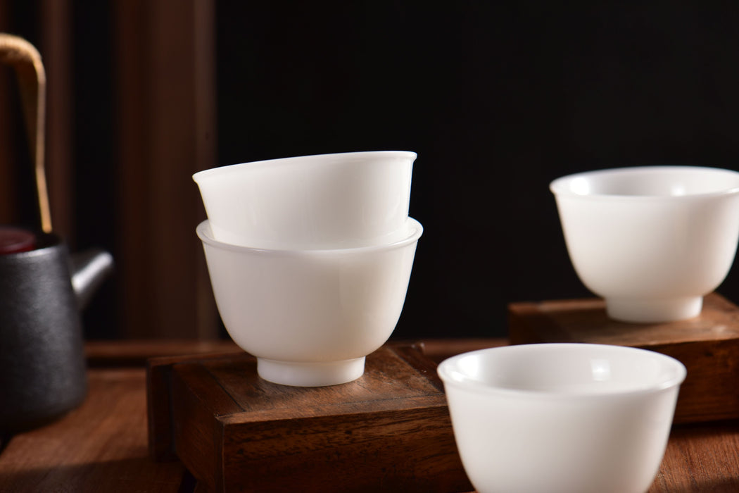 Ice Jade Porcelain Classic Flared Rim Tea Cup | Yunnan Sourcing Tea Shop