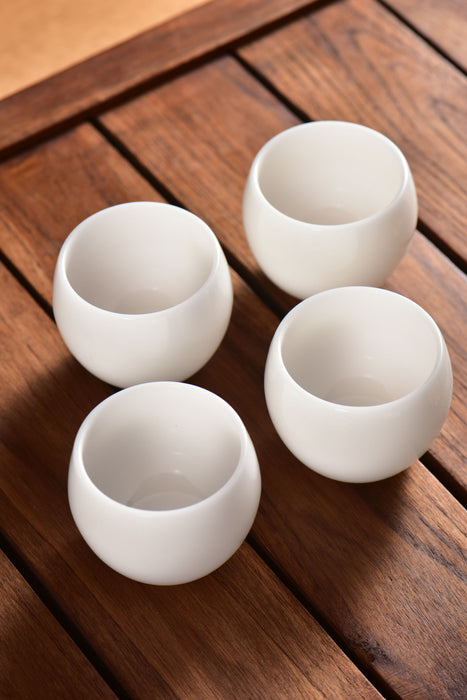 Ice Jade Porcelain "Egg Holder" Tea Cup | Yunnan Sourcing Tea Shop