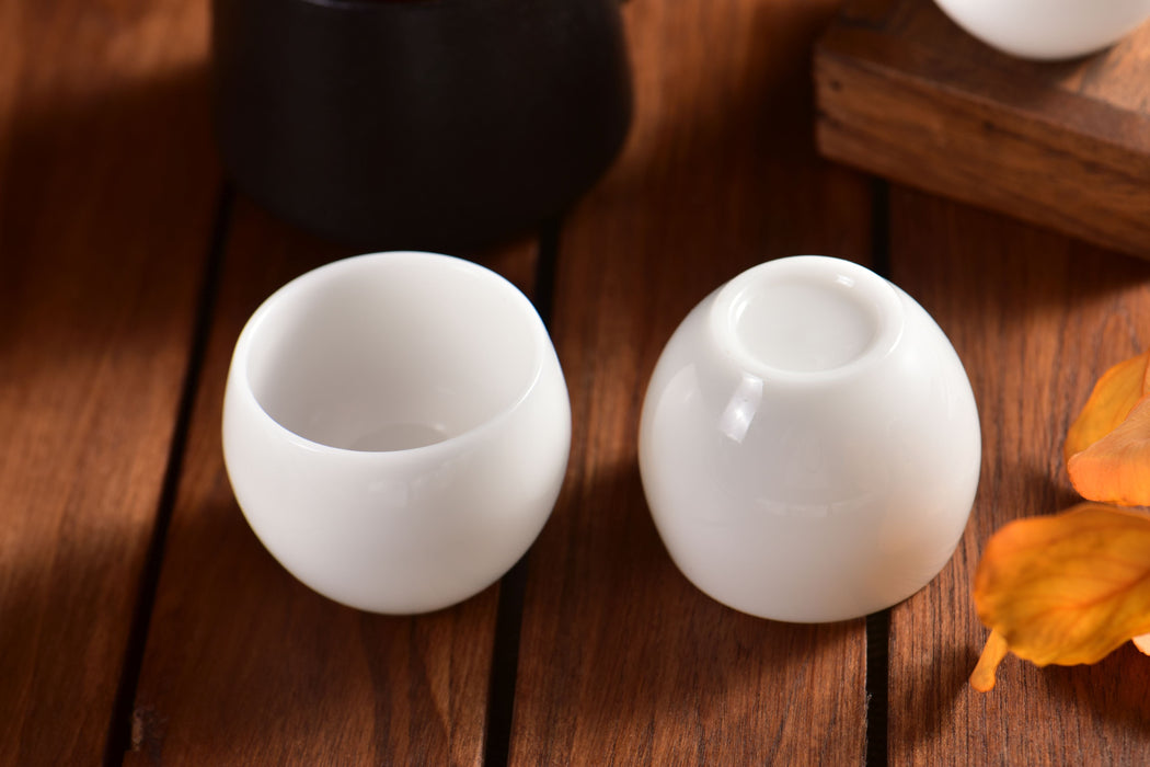 Ice Jade Porcelain "Egg Holder" Tea Cup | Yunnan Sourcing Tea Shop
